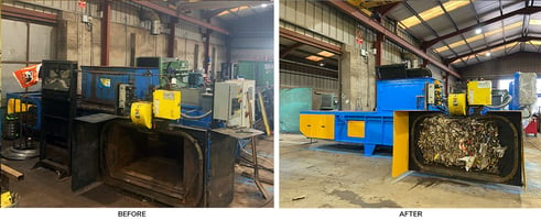 Before and After Pictures of Refurbished Balers